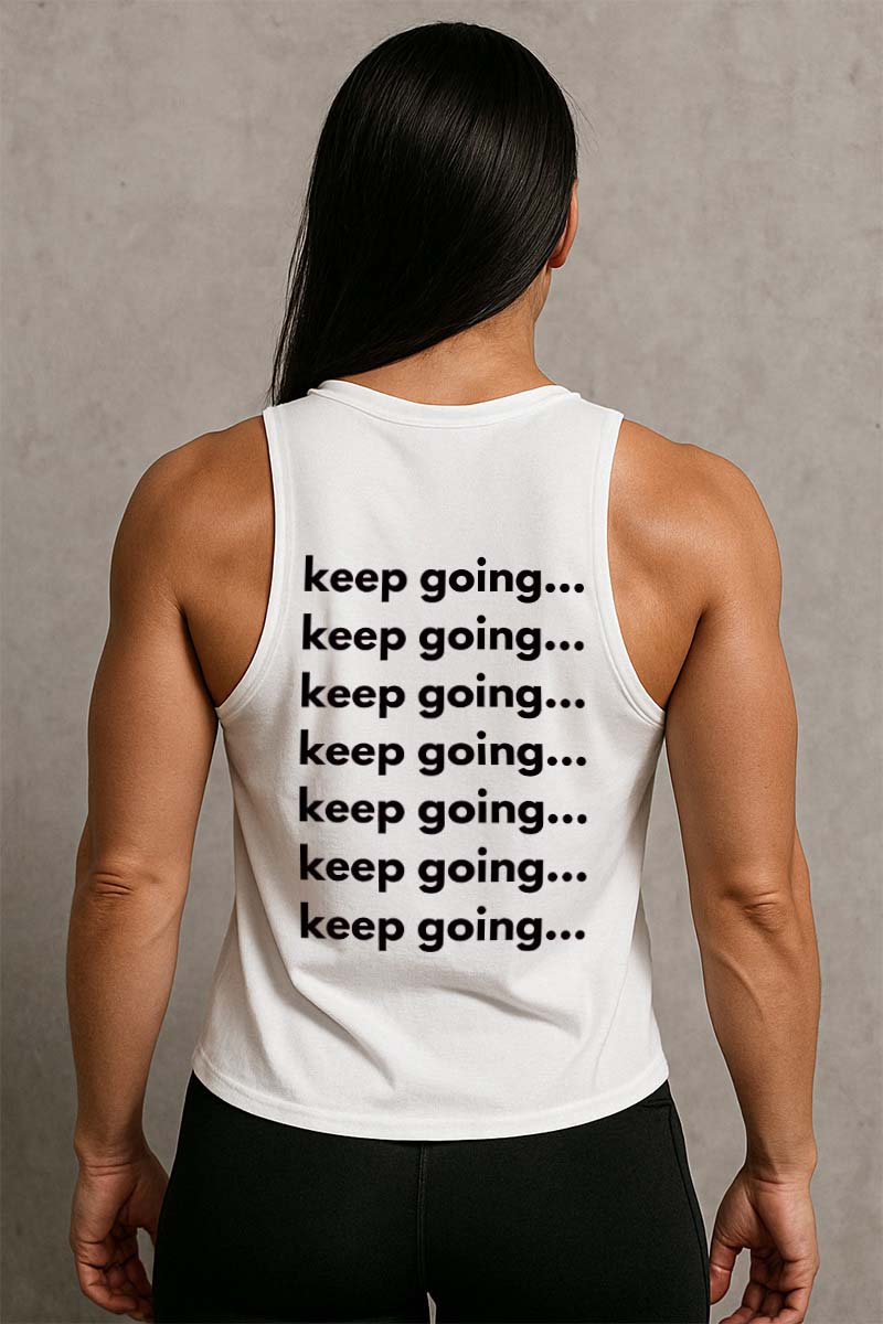 Keep Going Printed Women's Vest-traneing