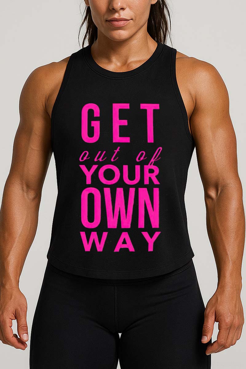 Get Out of Your Own Way Printed Women's Vest-traneing