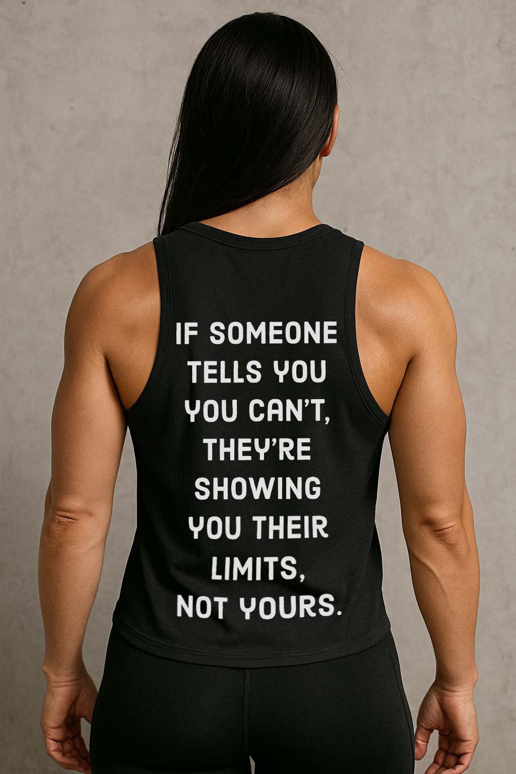 If Someone Tells You You Can't, They're Showing You Their Limits, Not Yours Printed Women's Vest-traneing
