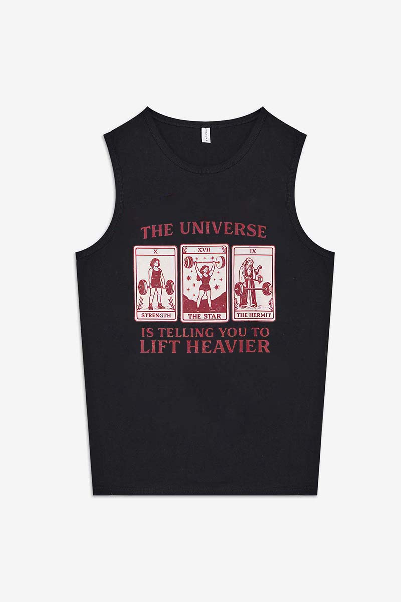 The Universe Is Telling You To Lift Heavier Printed Women's Vest-traneing