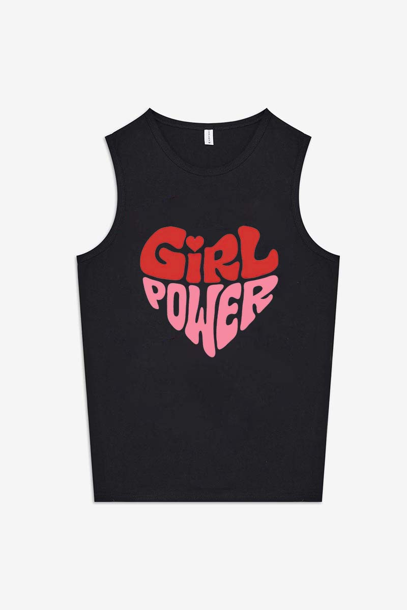 Girl Power Printed Women's Vest-traneing