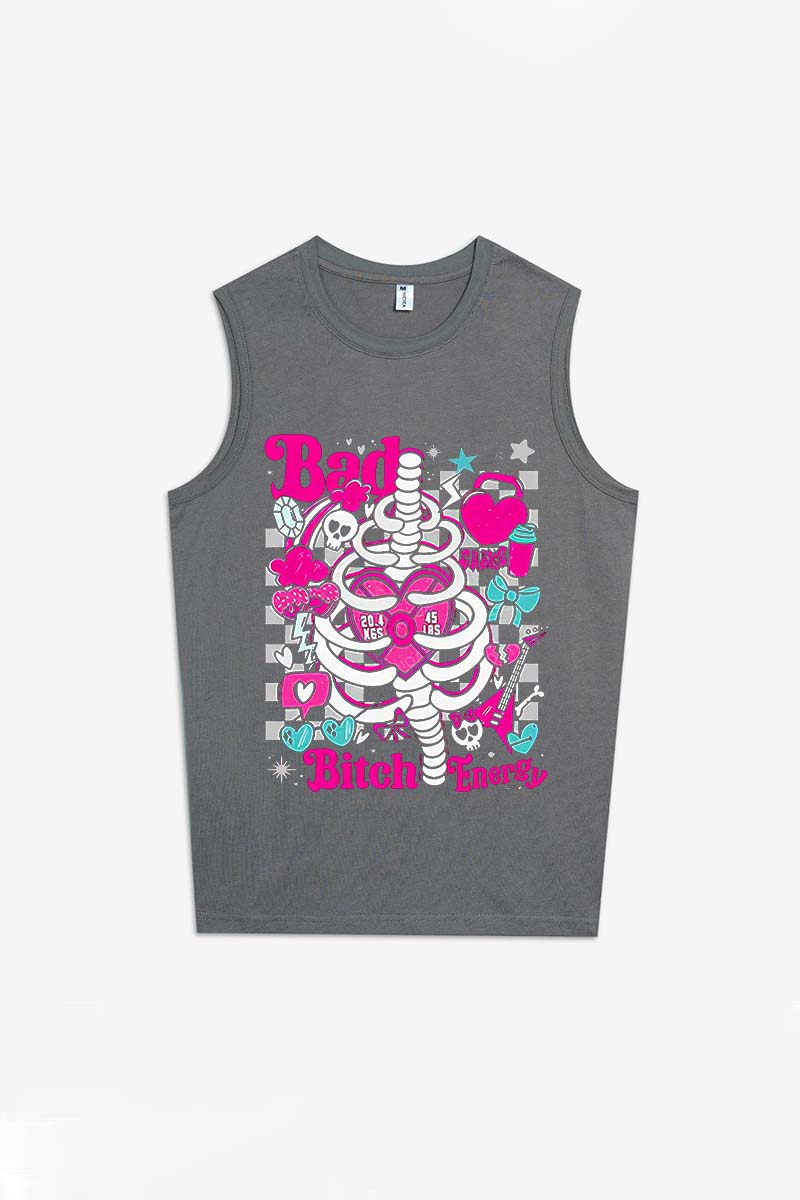 Bad Bitch Energy Printed Women's Vest-traneing