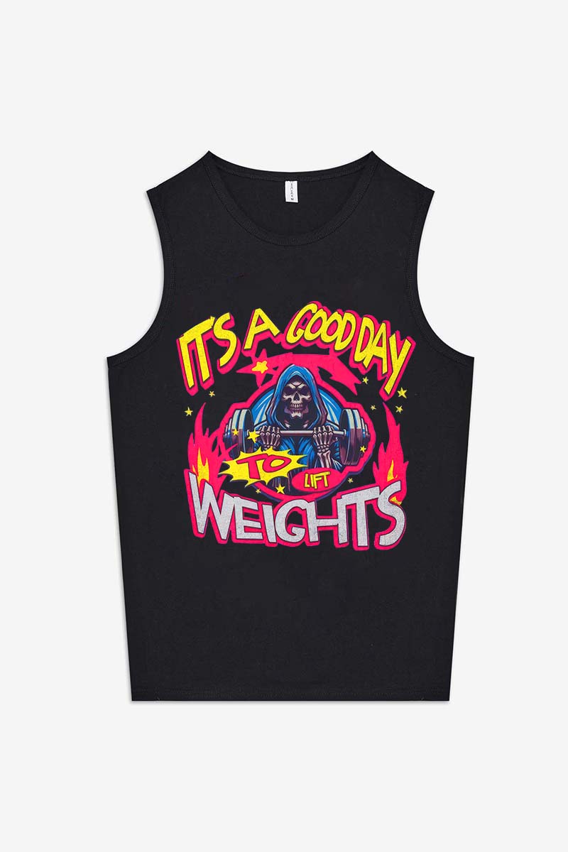 It's A Good Day To Lift Weights Printed Women's Vest-traneing