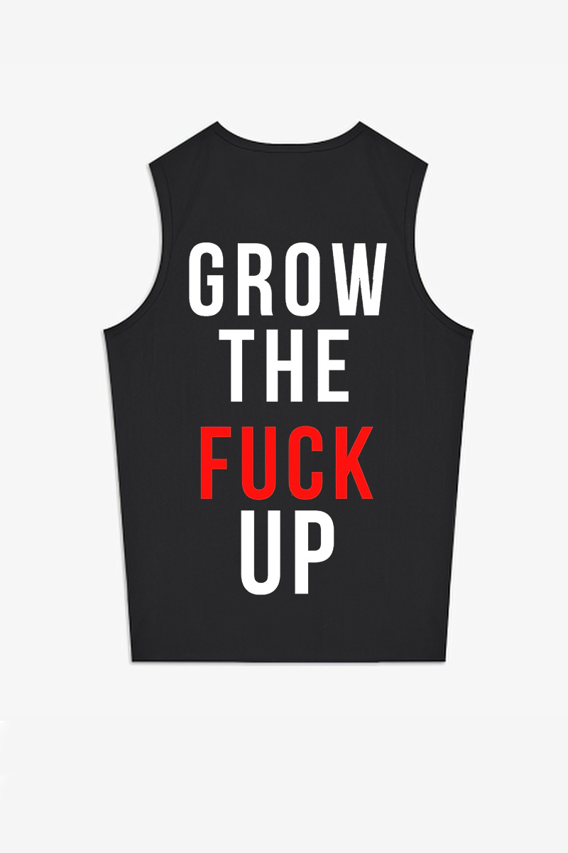 Grow The F*ck Up Printed Women's Vest-traneing