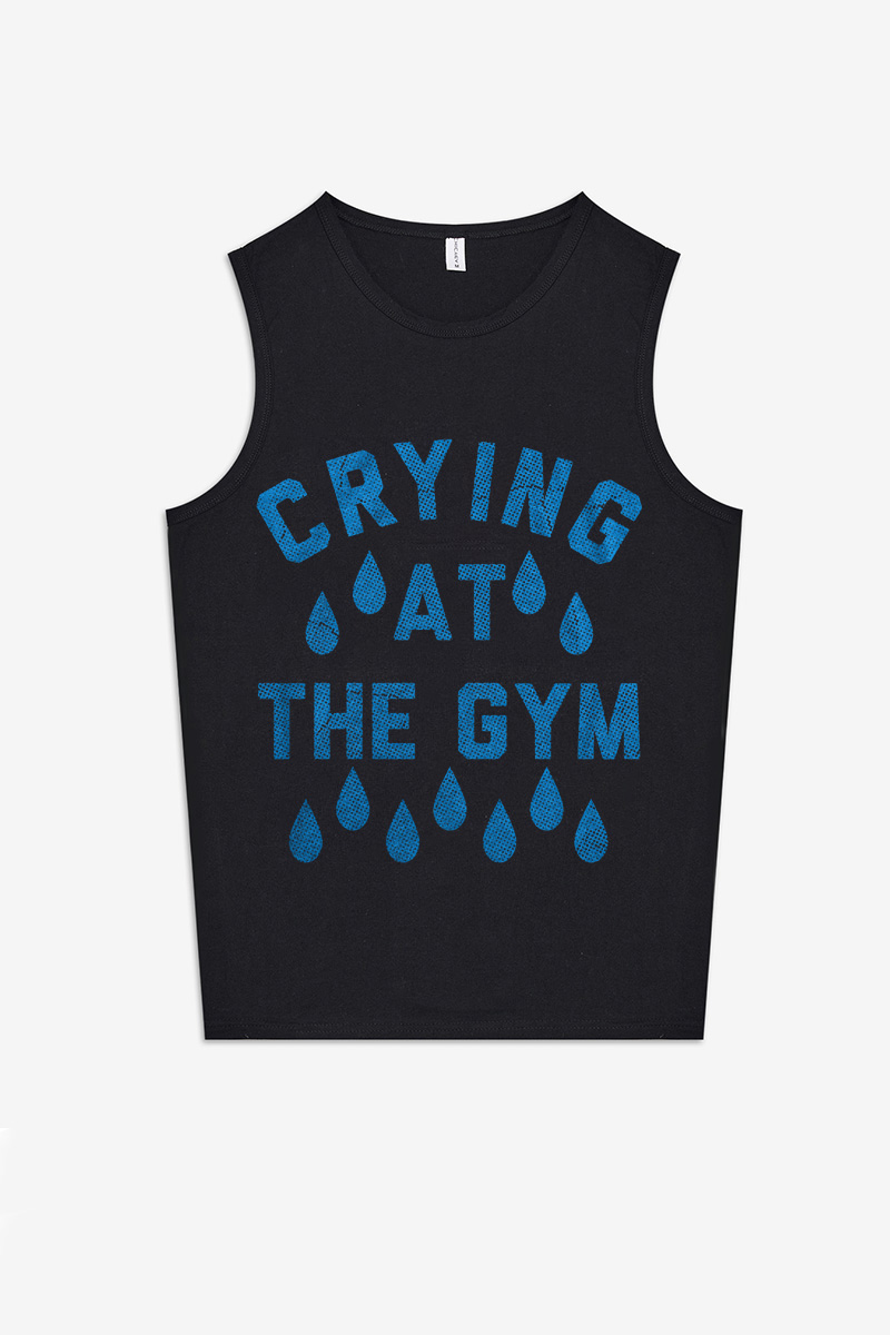 Crying At The Gym Printed Women's Vest-traneing