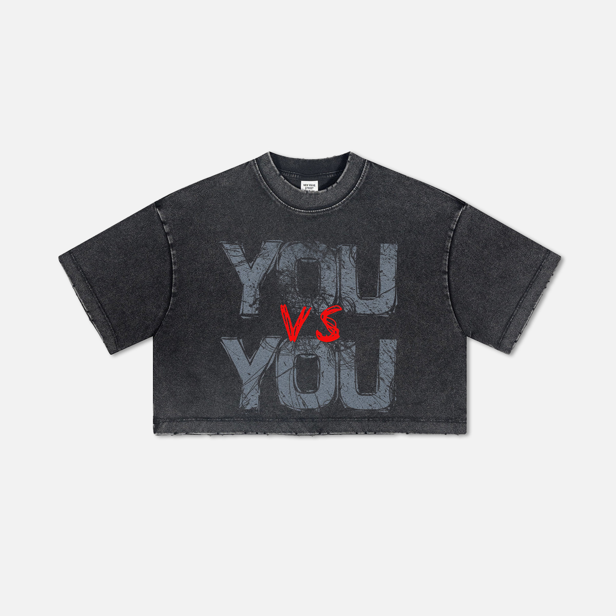 You Vs You Printed Washed Women's Cropped Top