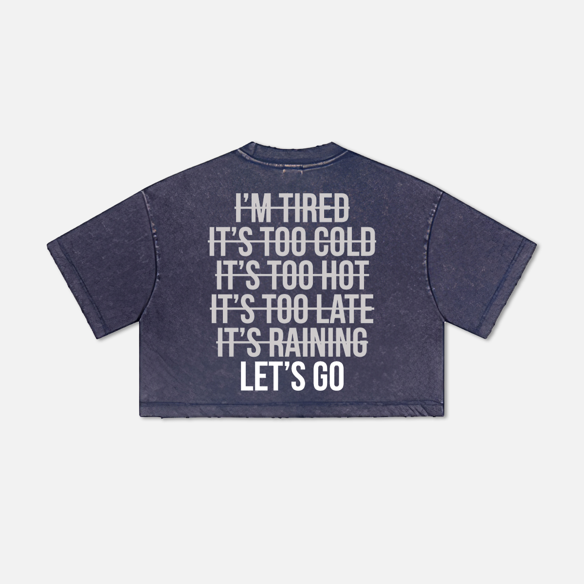 Let's Go Printed Washed Women's Cropped Top-traneing