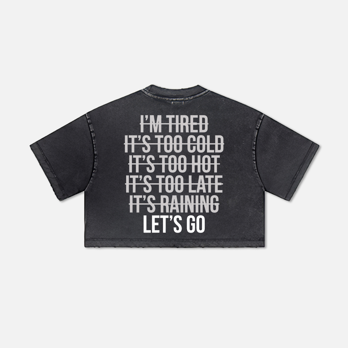 Let's Go Printed Washed Women's Cropped Top-traneing