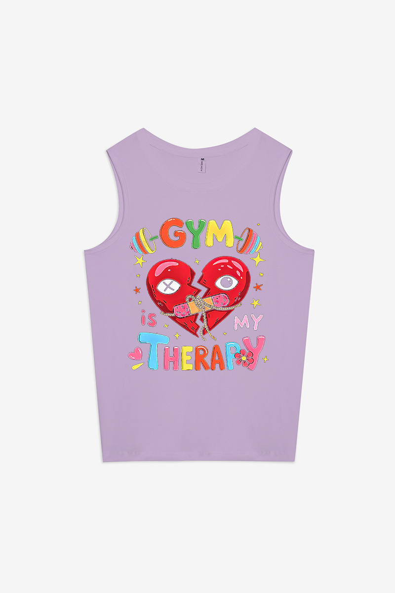 Gym Is My Therapy Printed Women's Vest Image - 3