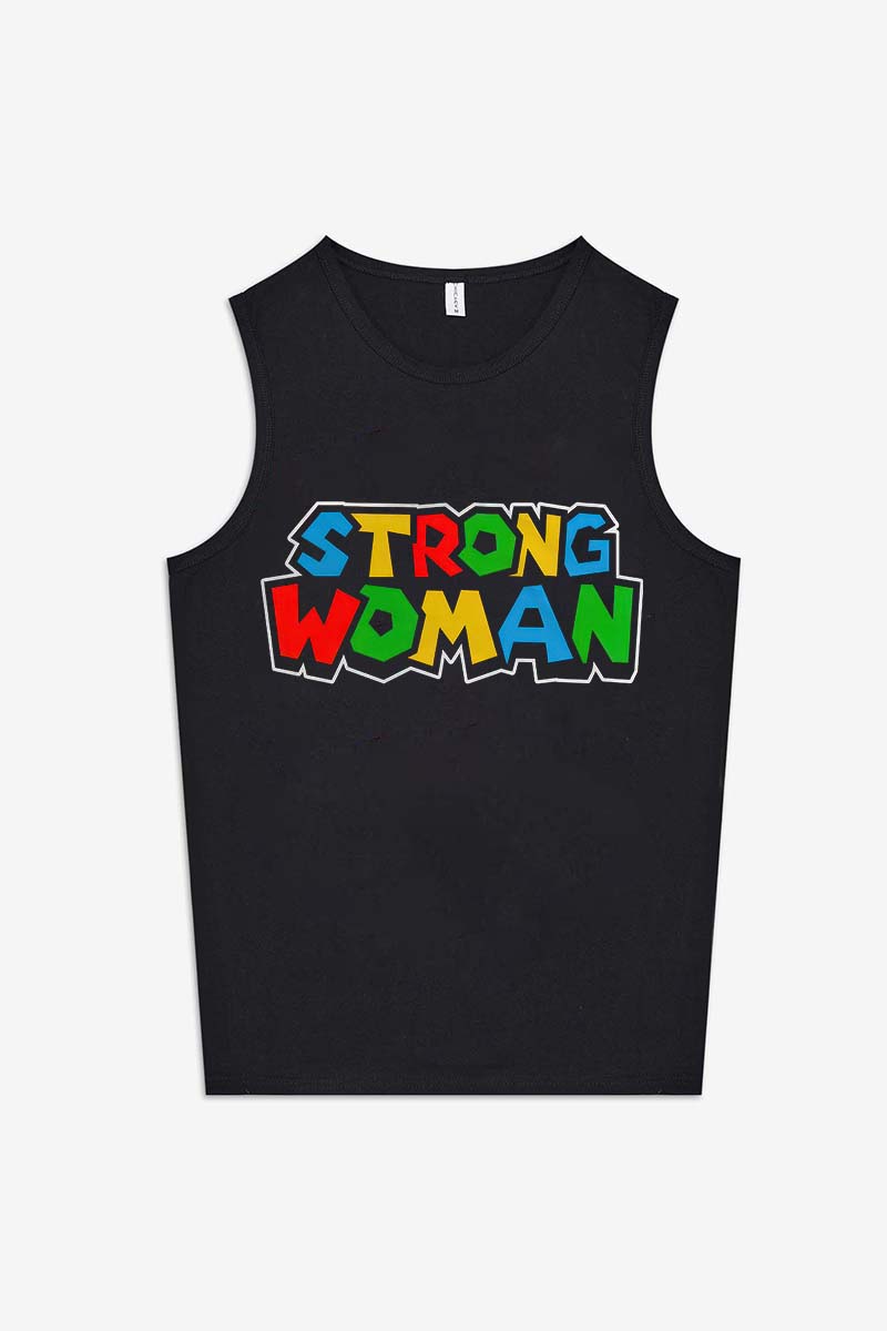 Strong Woman Printed Women's Vest-traneing
