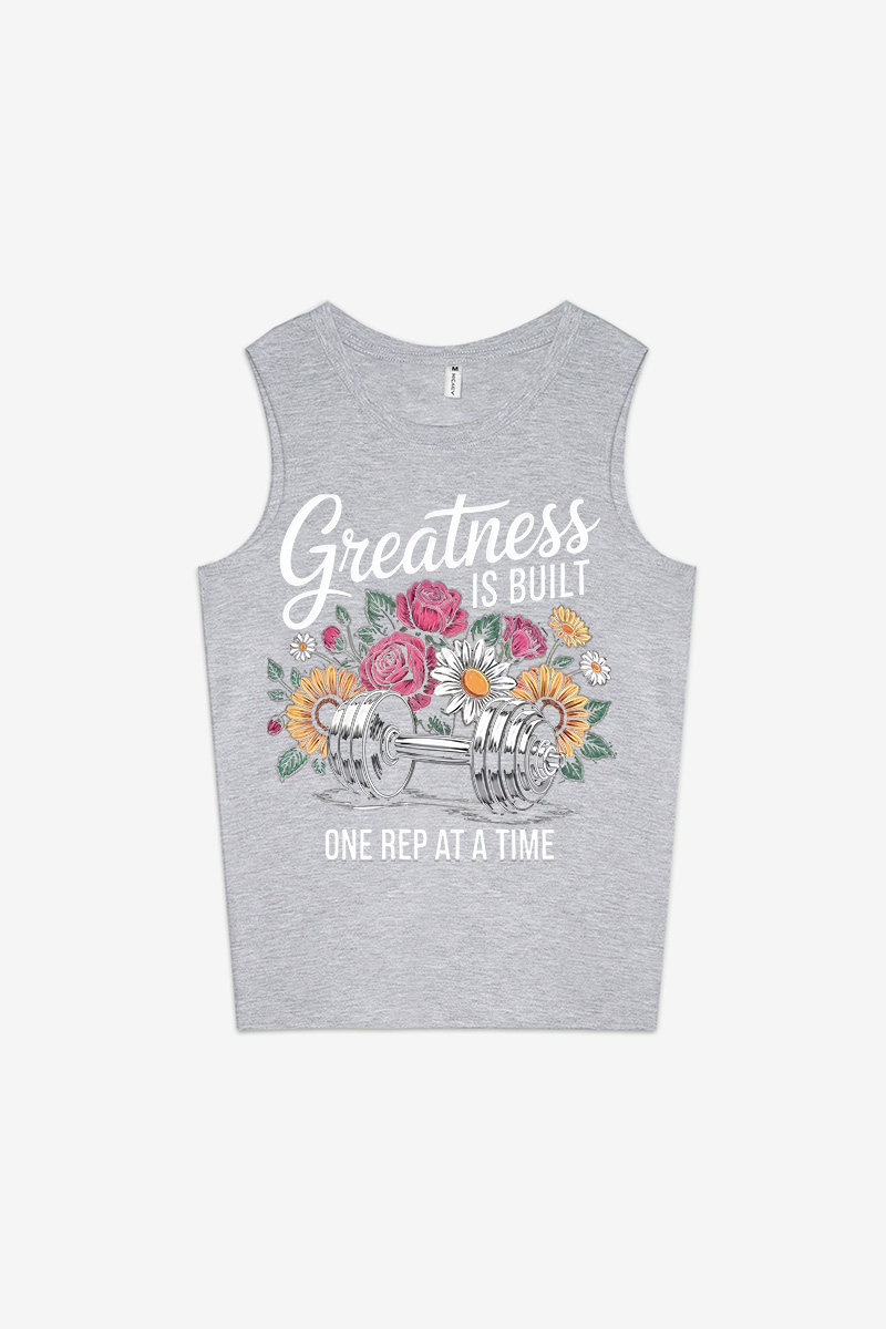 Greatness Is Buil One Rep At A Time Printed Women's Vest Image - 3