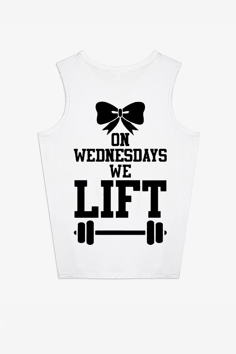 On Wednesdays We Lift Printed Women's Vest-traneing