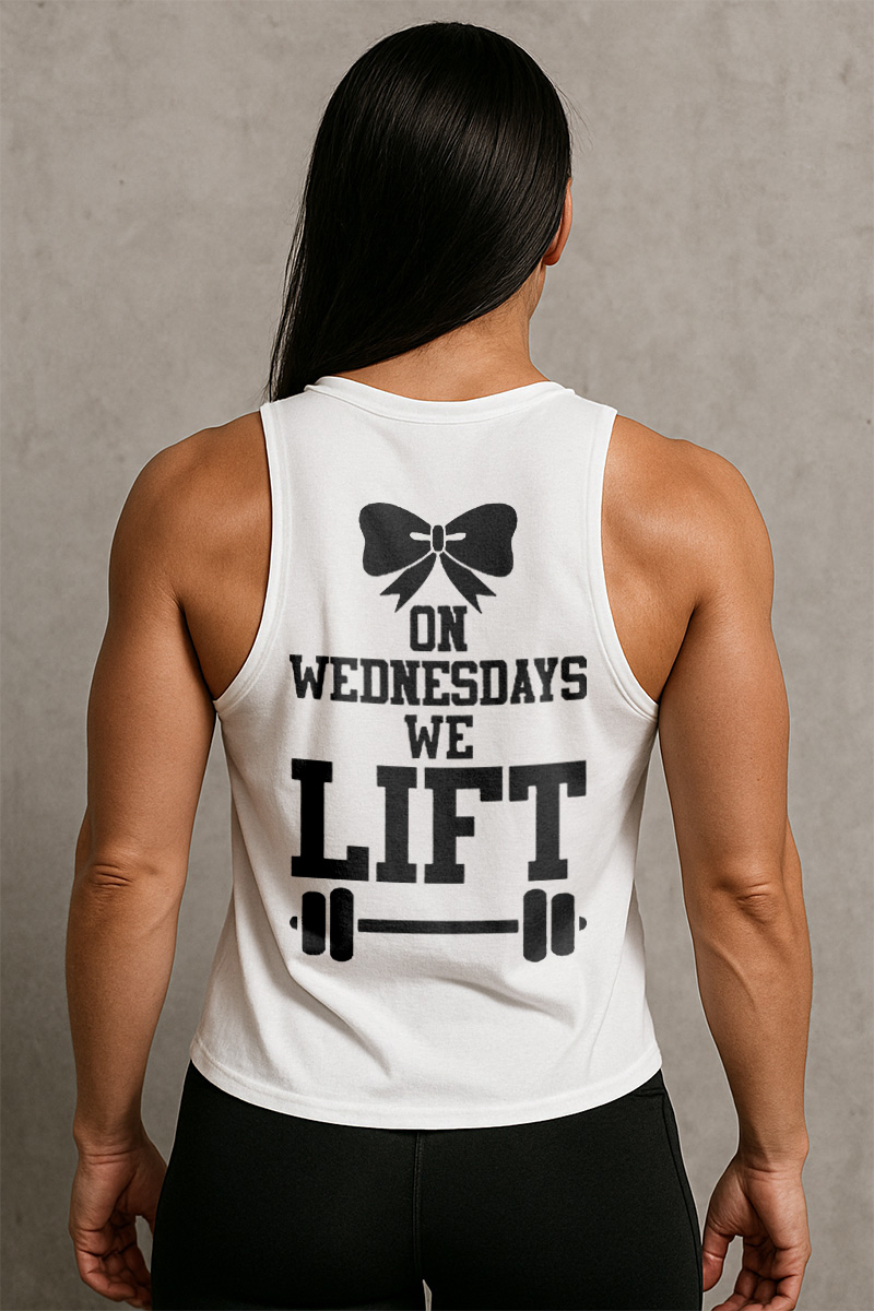 On Wednesdays We Lift Printed Women's Vest-traneing
