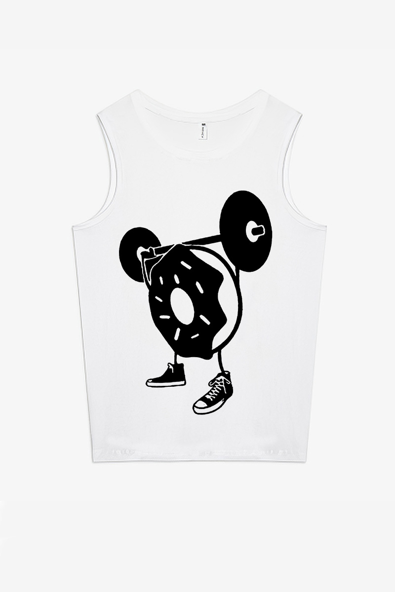 Donut Lifting Printed Women's Vest-traneing