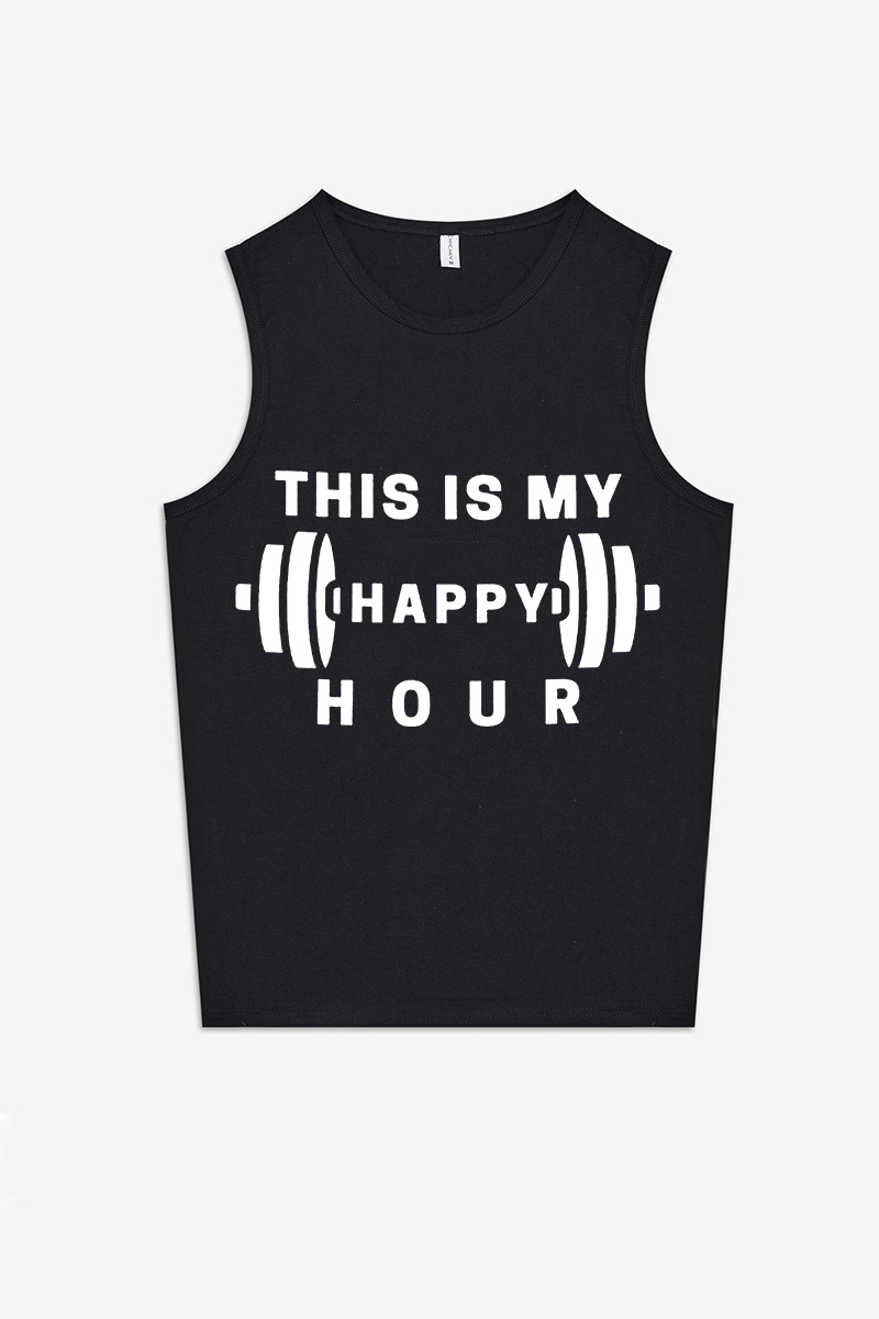 This Is My Happy Hour Printed Women's Vest-traneing
