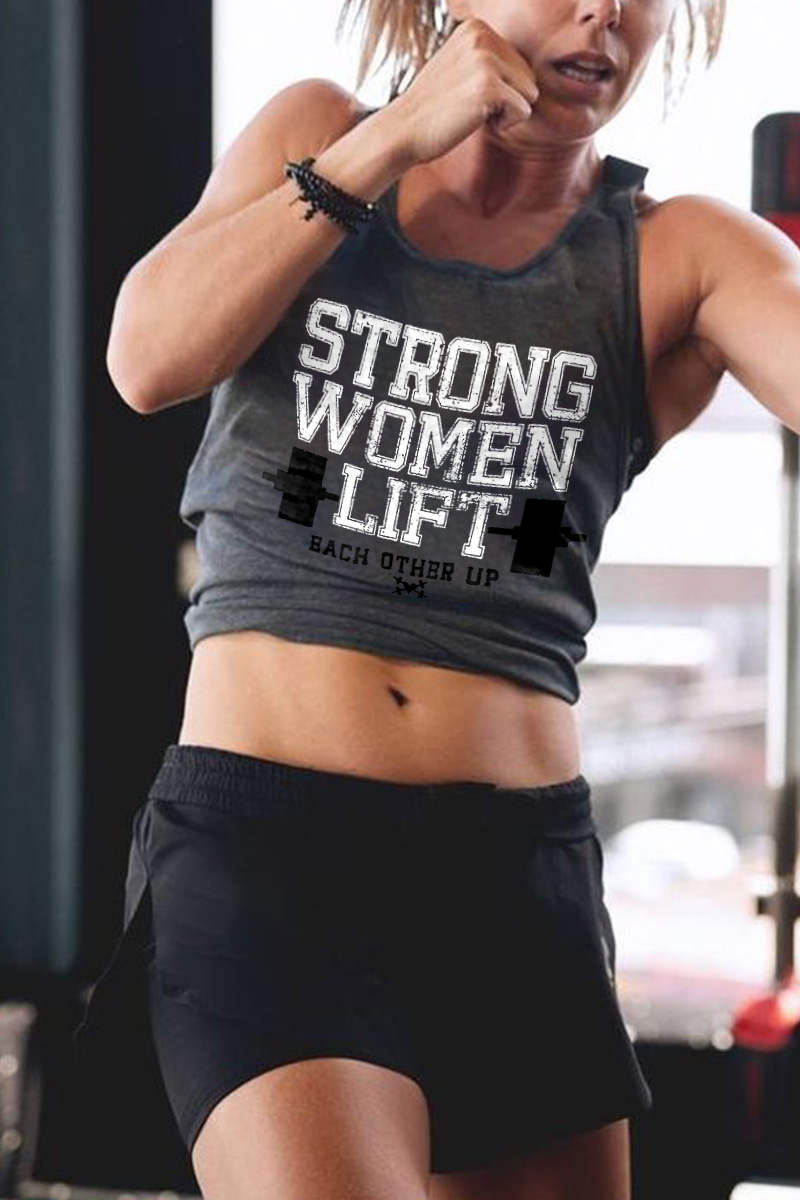 Strong Women Lift Printed Women's Vest-traneing