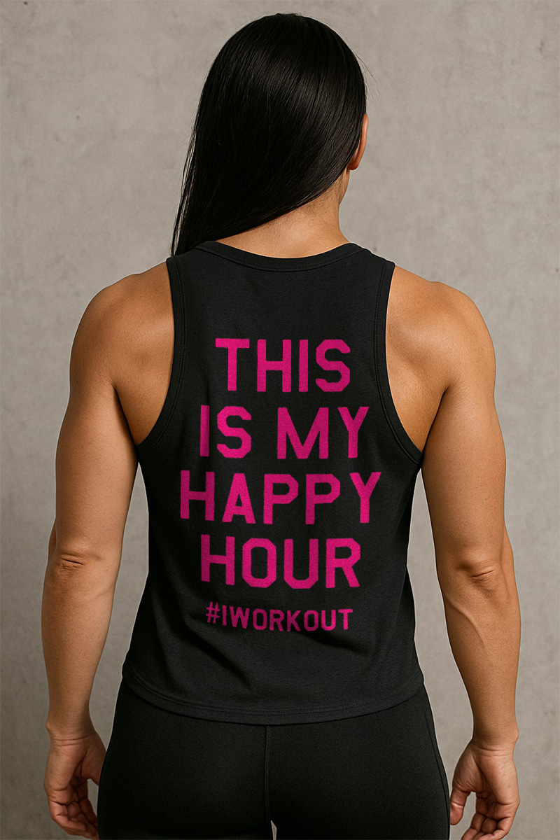 This Is My Happy Hour Printed Women's Vest-traneing