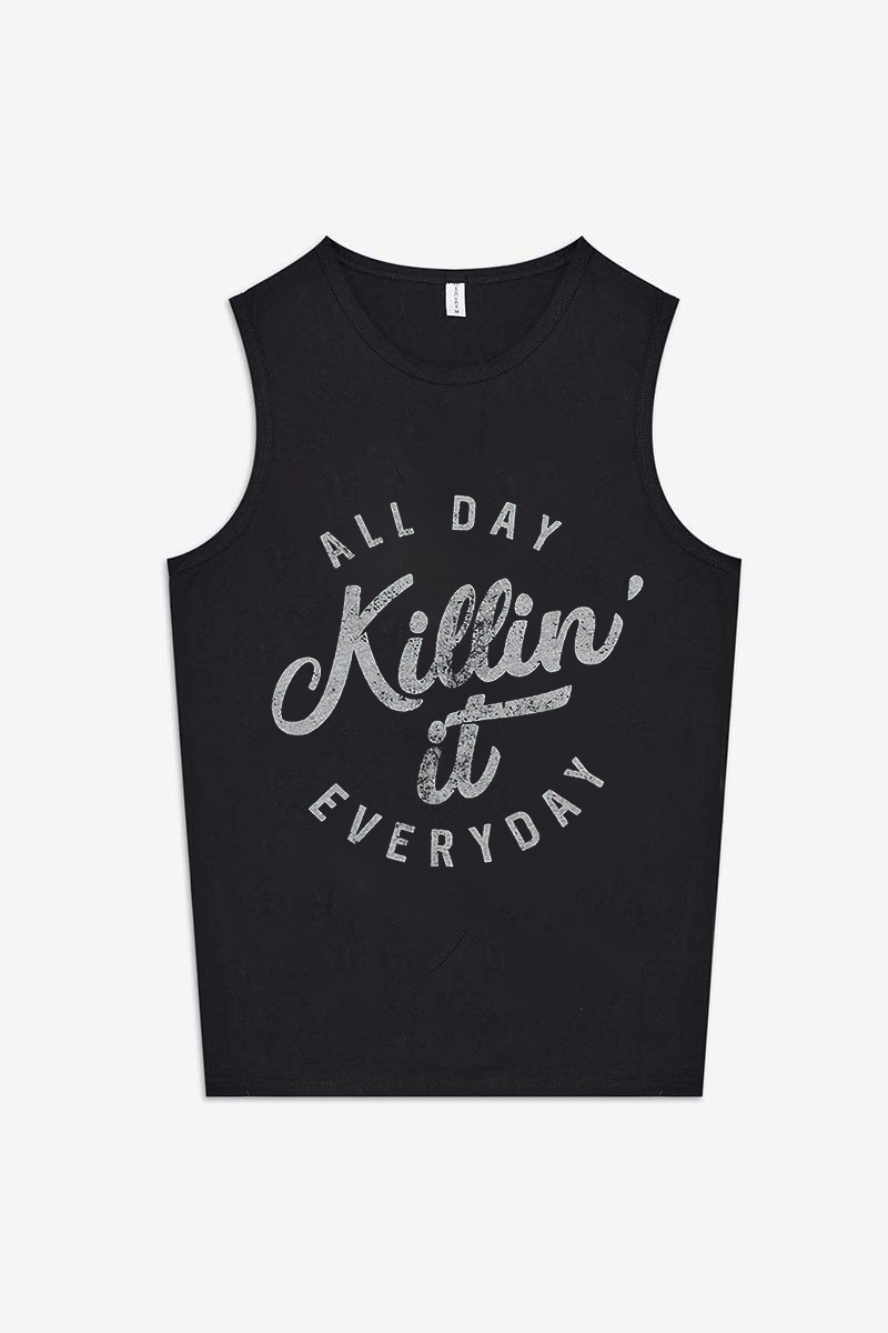 All Day Killin' It Everyday Printed Women's Vest-traneing