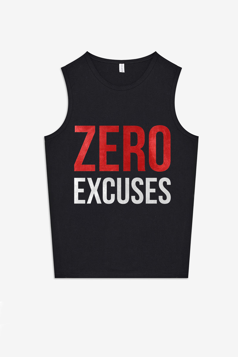 Zero Excuses Printed Women's Vest-traneing