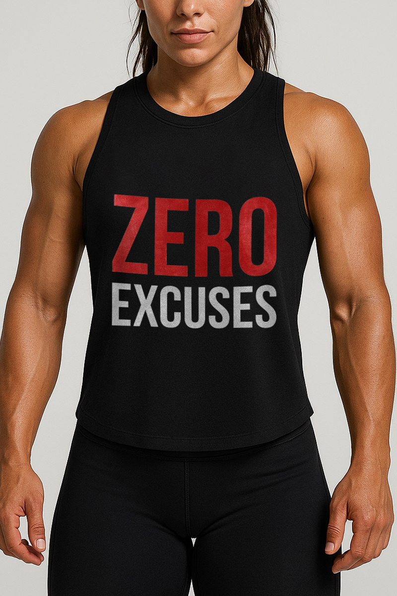 Zero Excuses Printed Women's Vest-traneing