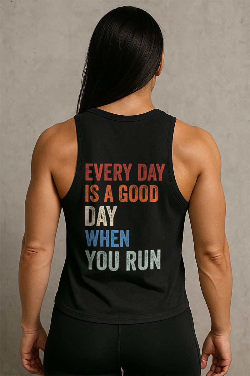 Every Day Is A Good Day When You Run Printed Women's Vest-traneing