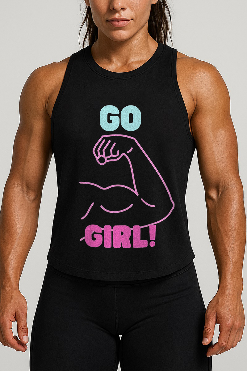 Go Girl! Printed Women's Vest-traneing