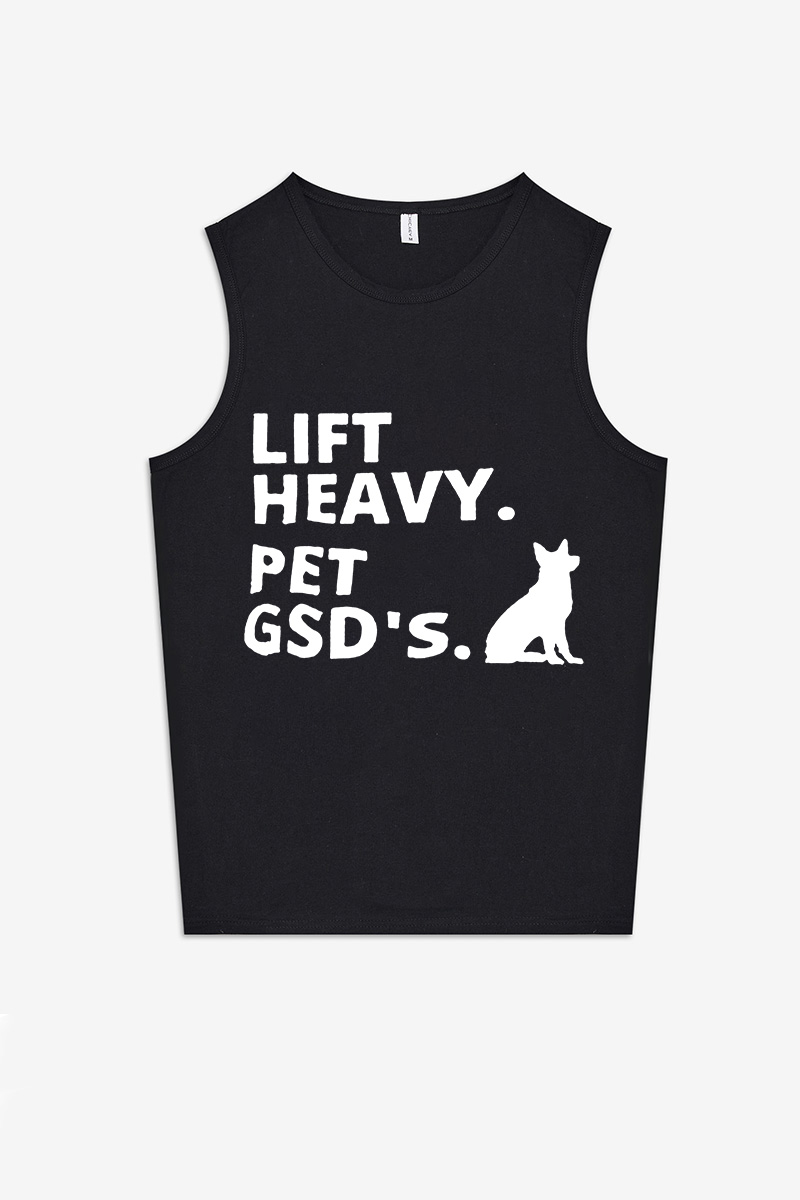 Lift Heavy Pet Gsd's Printed Women's Vest-traneing
