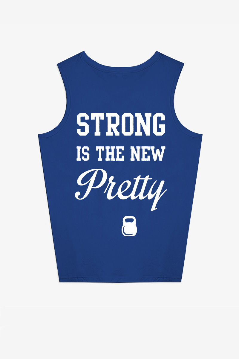 Strong Is The New Pretty Printed Women's Vest-traneing