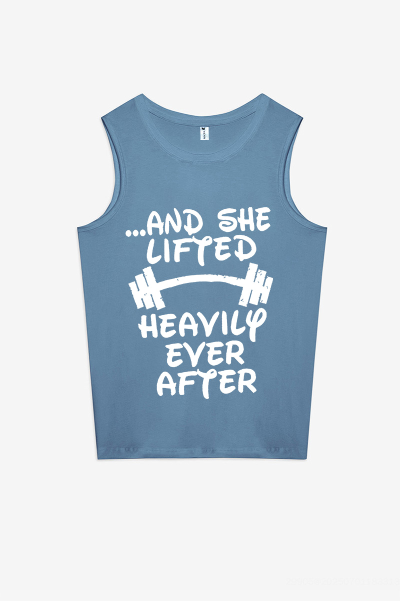 And She Lifted Heavily Ever After Printed Women's Vest-traneing