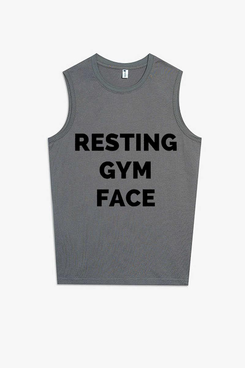 Resting Gym Face Printed Women's Vest-traneing