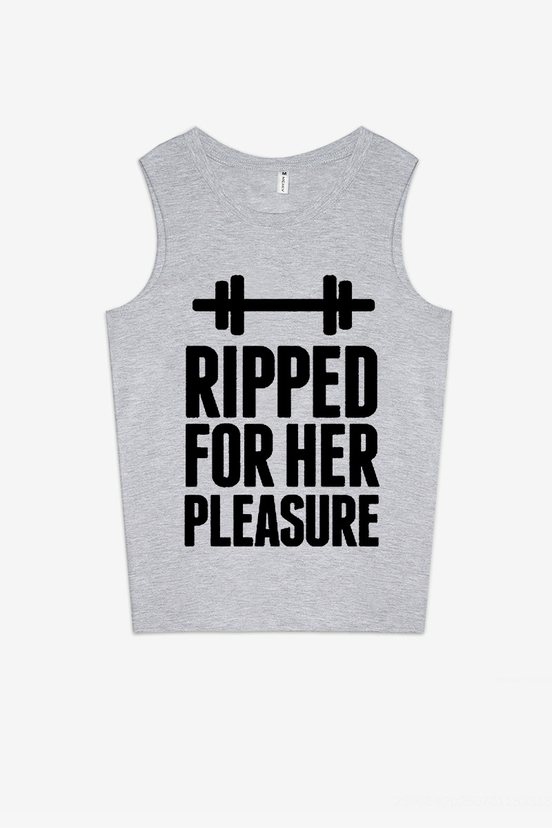Ripped For Her Pleasure Printed Women's Vest-traneing