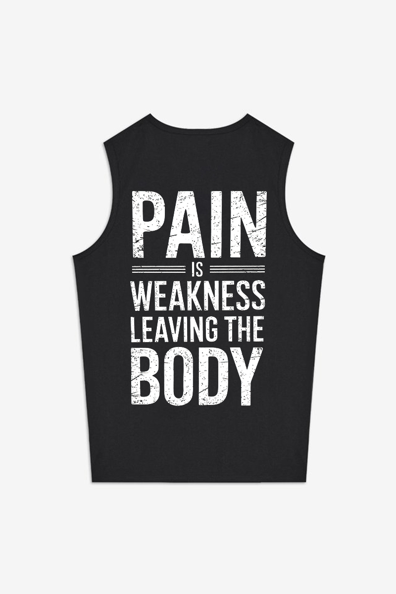 Pain Is Weakness Leaving The Body Printed Women's Vest-traneing