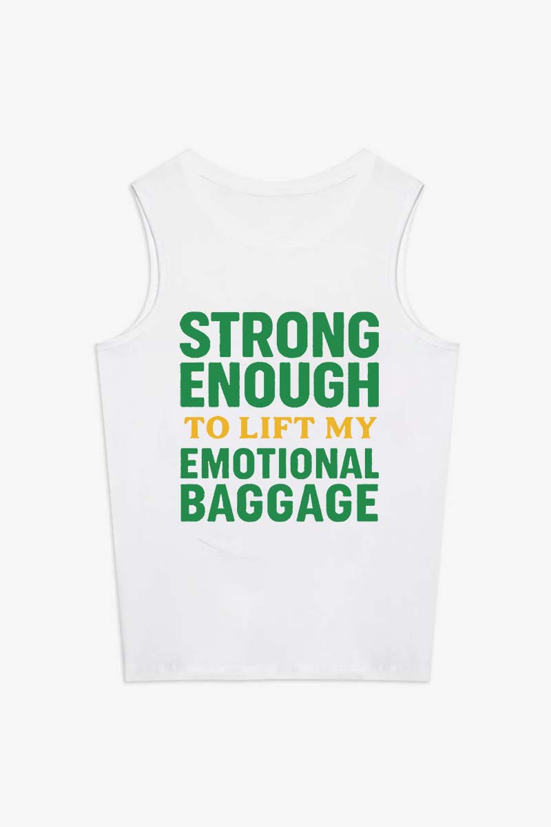 Strong Enough To Lift My Emotional Baggage Printed Women's Vest-traneing