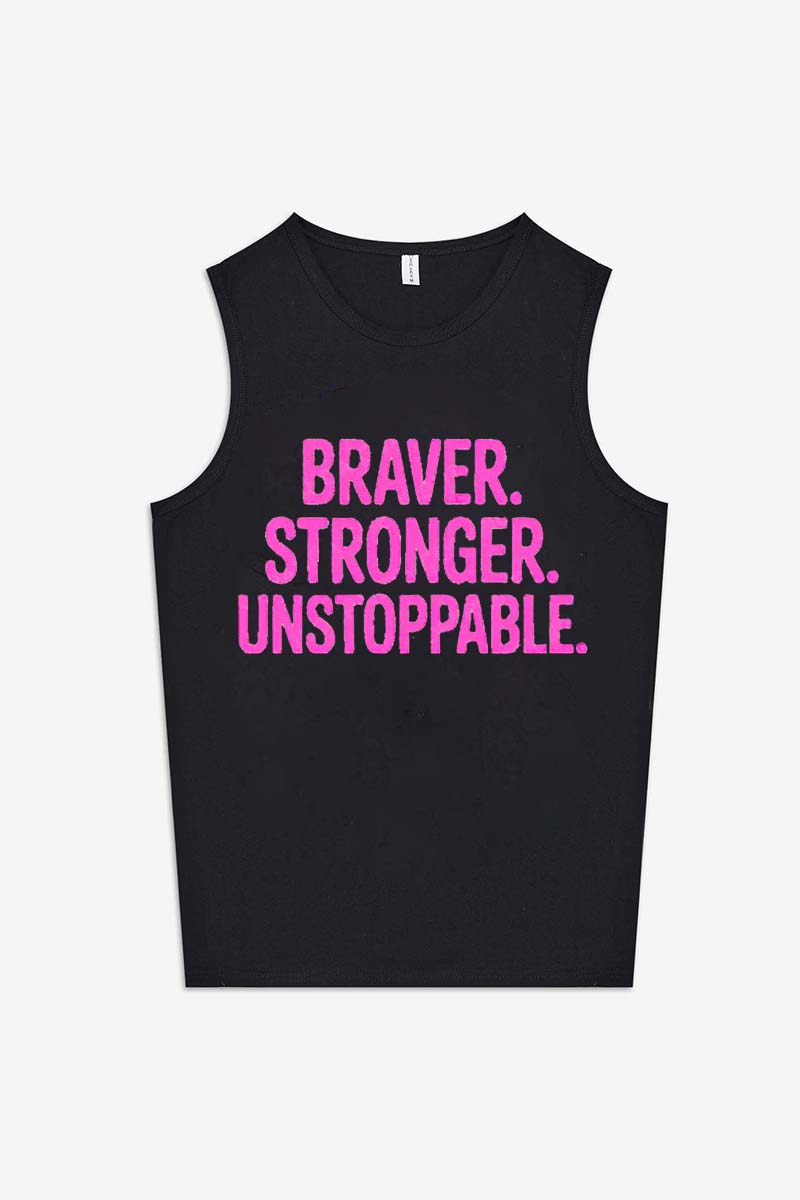 Braver Stronger Unstoppable Printed Women's Vest-traneing