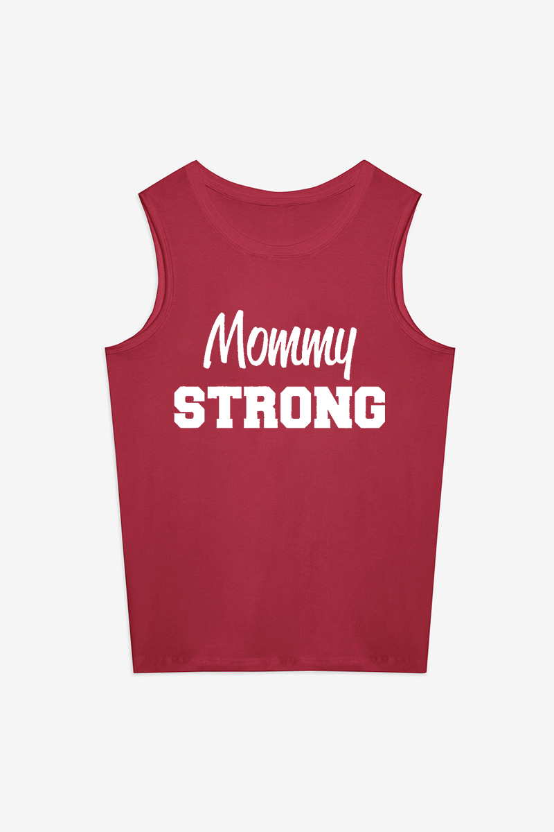 Mommy Strong Printed Women's Vest-traneing