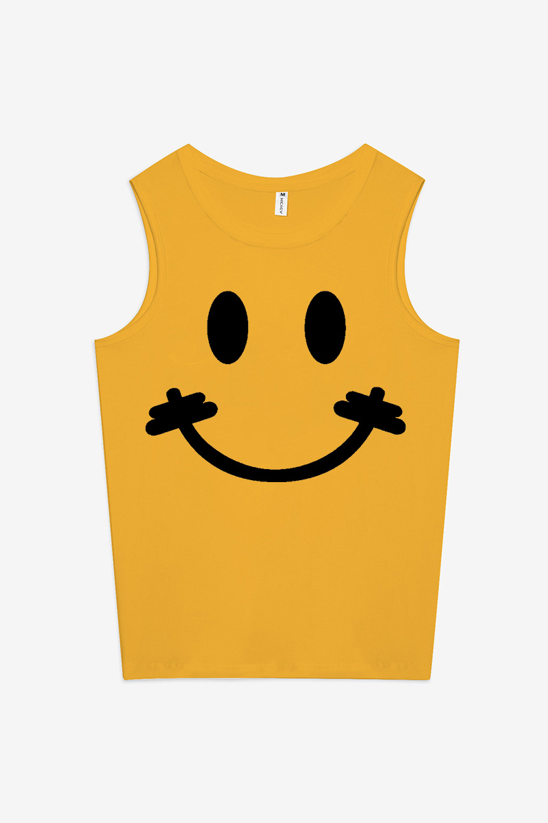 Smiley Face Printed Women's Vest-traneing