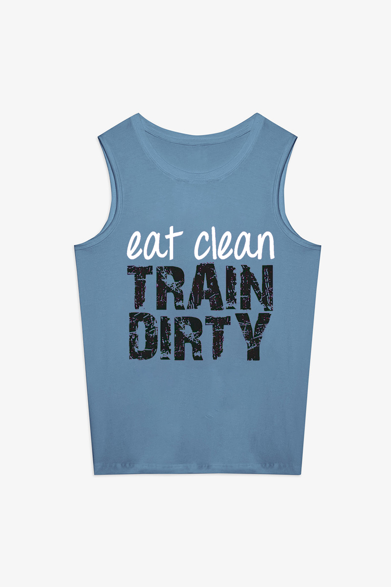 Eat Clean Train Dirty Printed Women's Vest-traneing