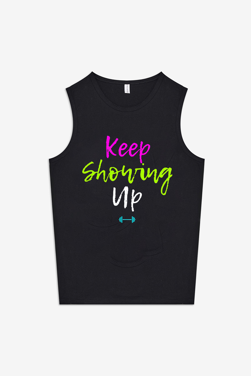 Keep Showing Up Printed Women's Vest-traneing