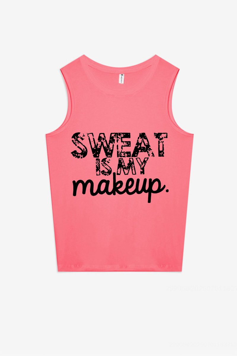 Sweat Is My Makeup Printed Women's Vest-traneing