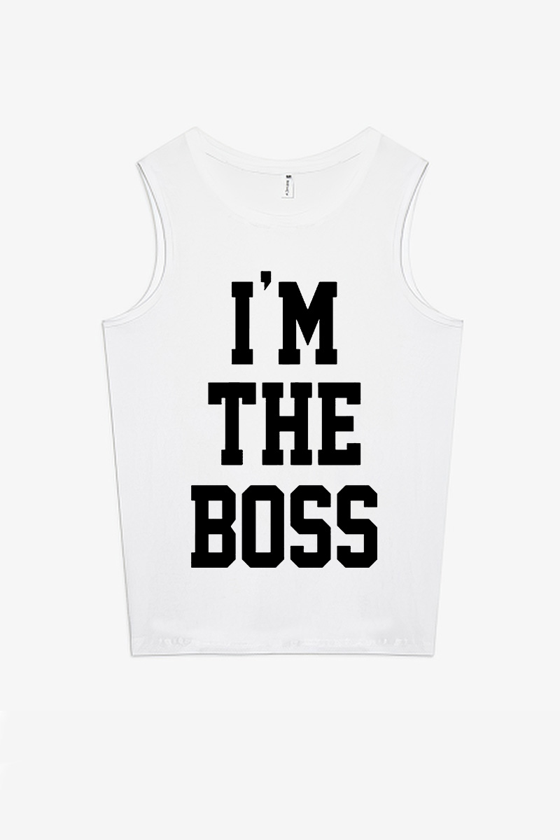 I'm The Boss Printed Women's Vest-traneing