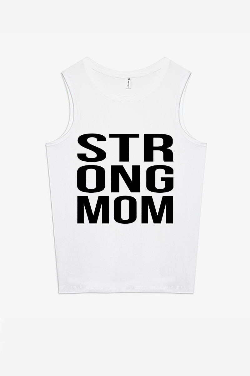 Strong Mom Printed Women's Vest-traneing