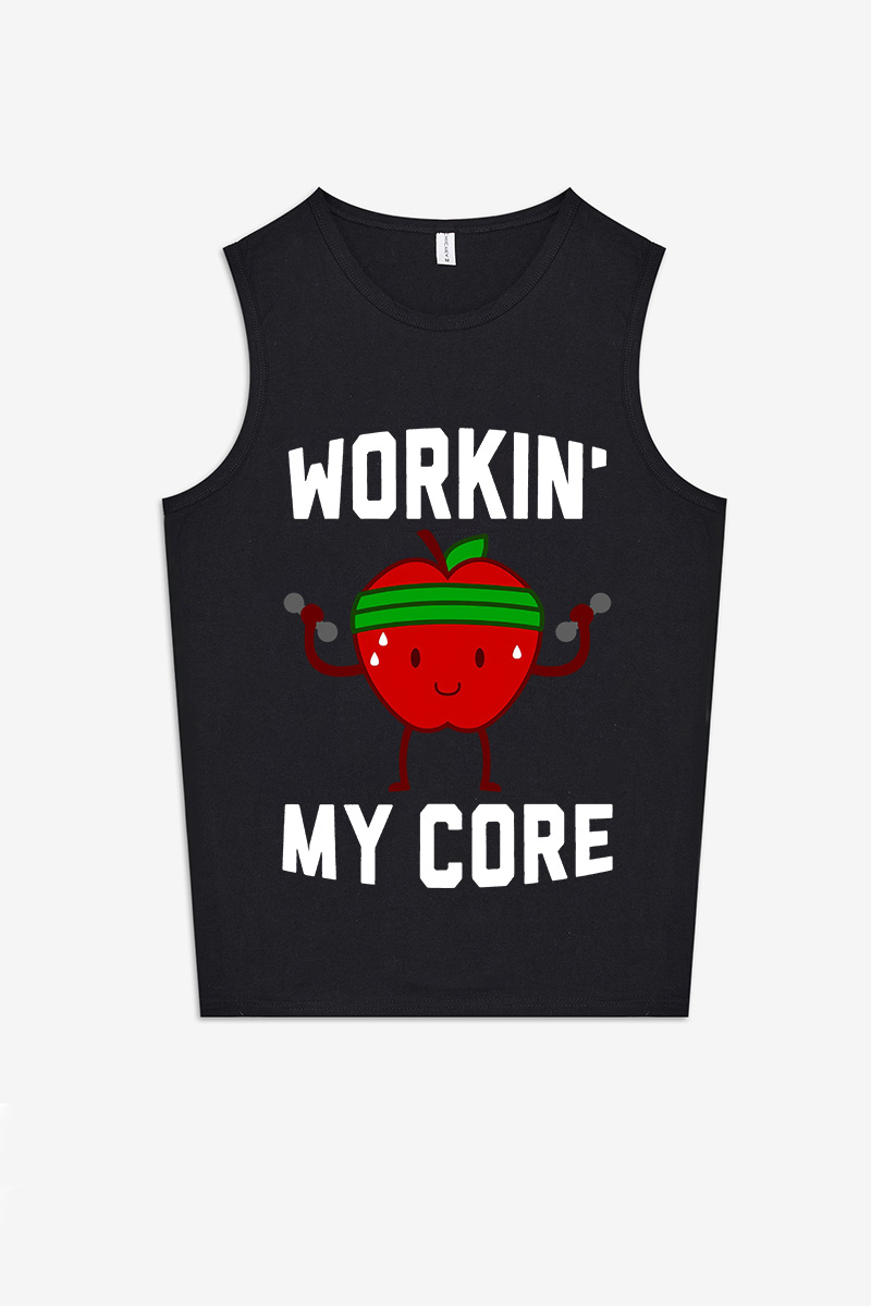 Workin' My Core Printed Women's Vest-traneing