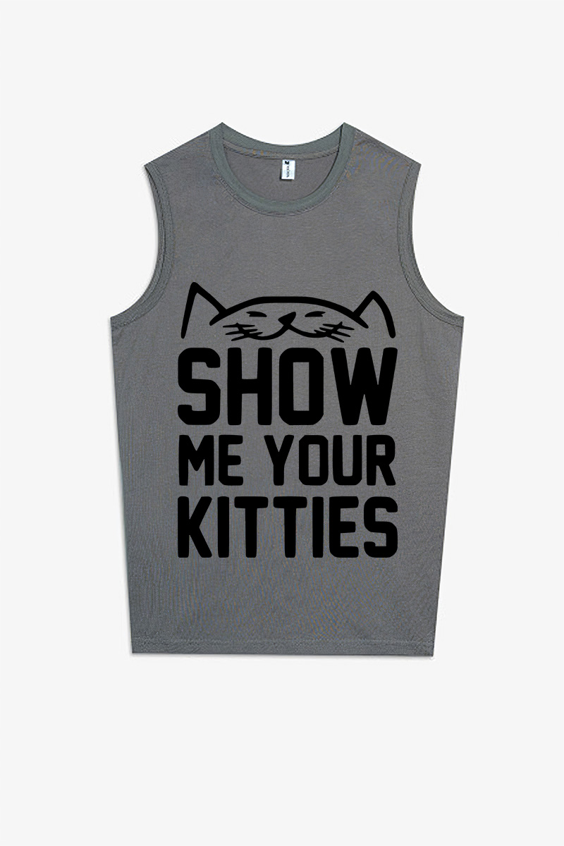 Show Me Your Kitties Printed Women's Vest-traneing