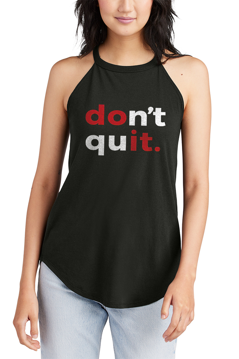Don't Quit Printed Women's Vest Image - 2