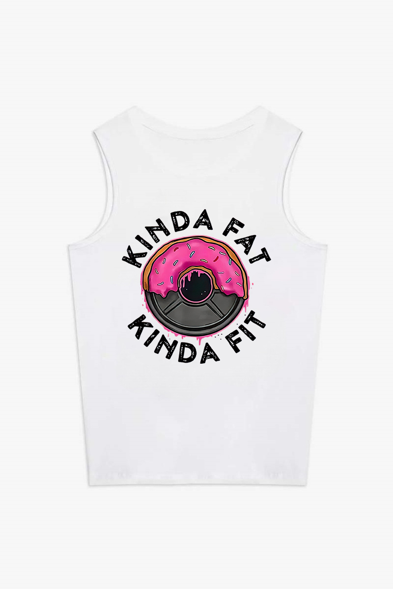 Kinda Fat Kinda Fit Printed Women's Vest-traneing