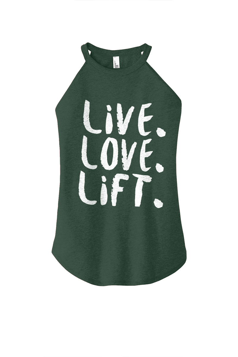 Live Love Lift Printed Yoga Tank Tops Image - 1