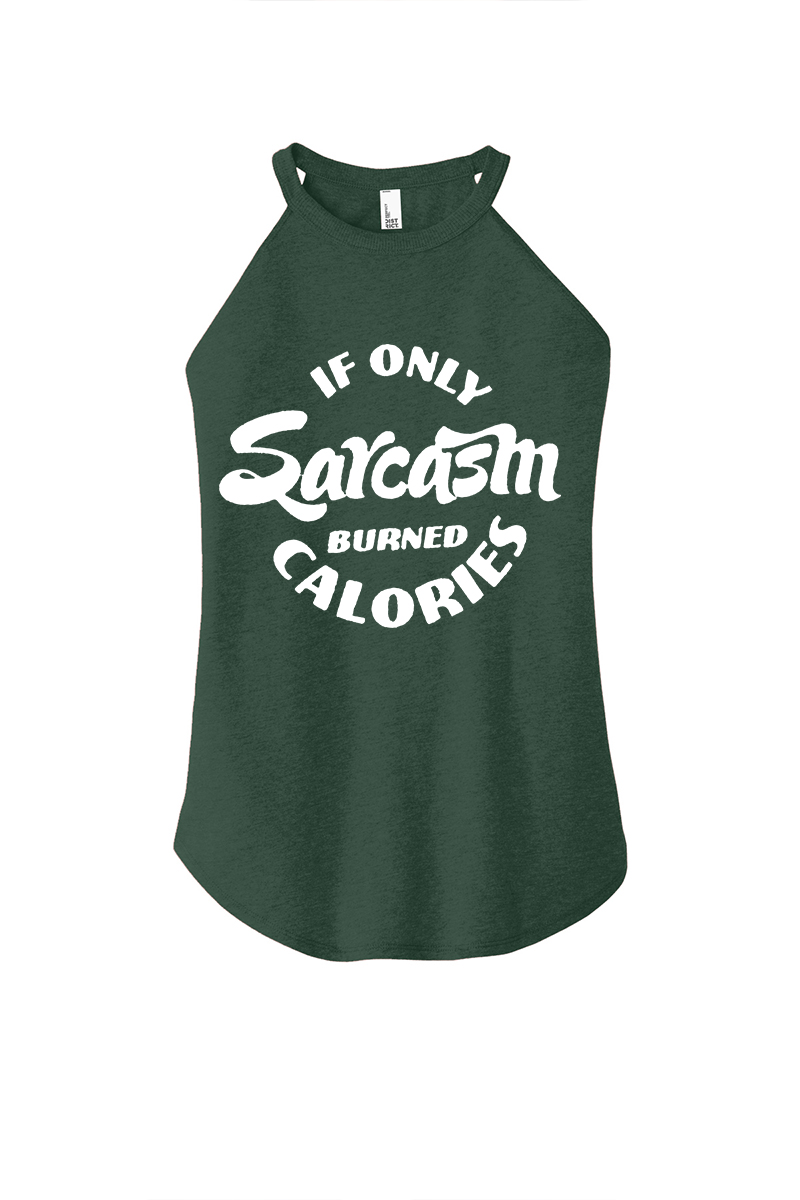 If Only Sarcasm Burned Calories Printed Yoga Tank Tops Image - 1