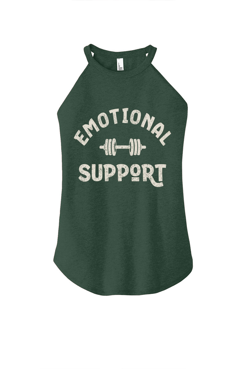 Emotional Support Printed Yoga Tank Tops Image - 1