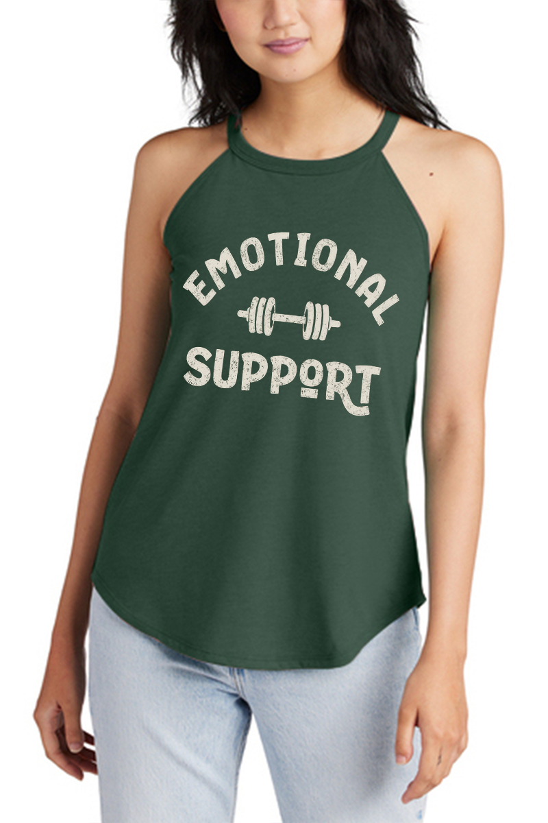 Emotional Support Printed Yoga Tank Tops Image - 2