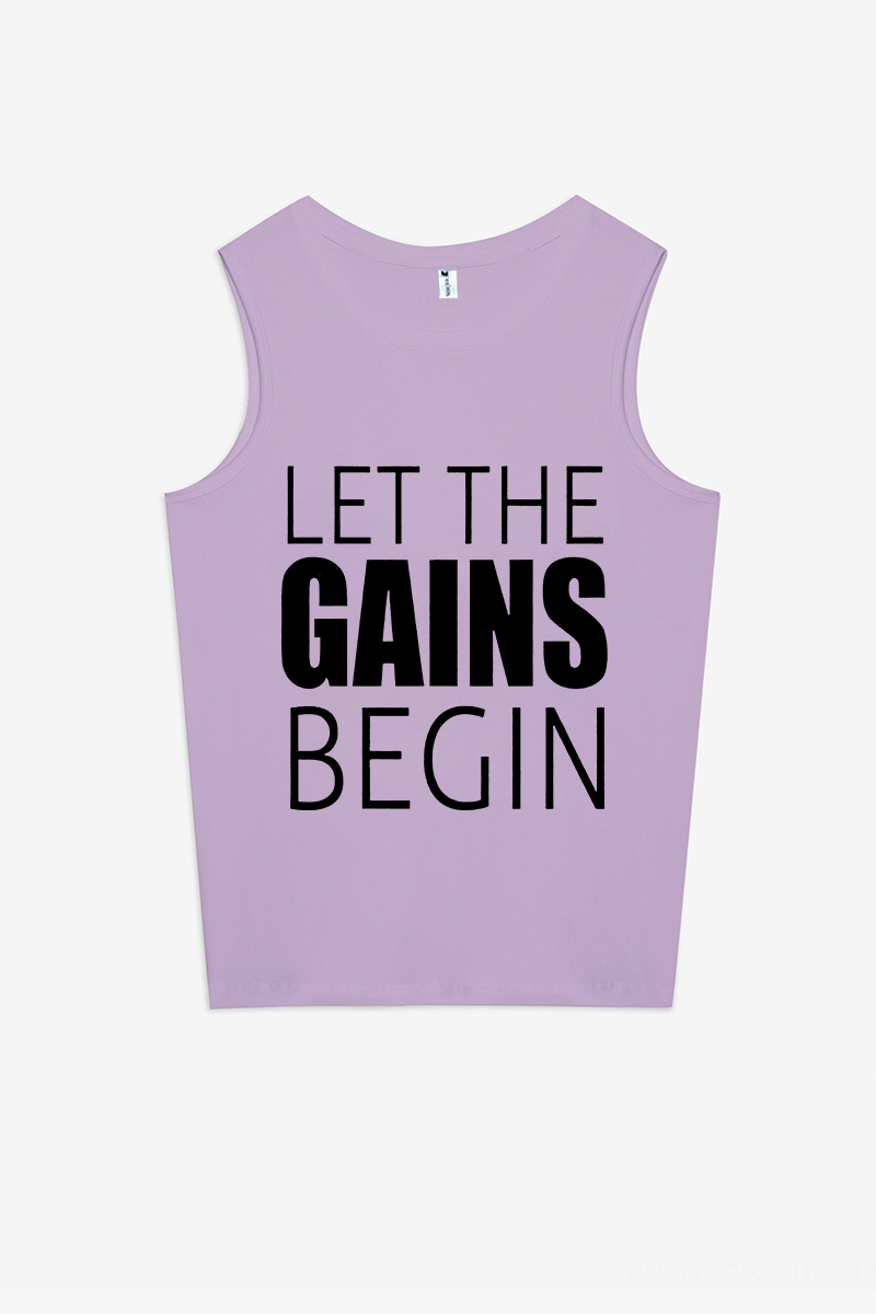 Let The Gains Begin Printed Women's Vest-traneing
